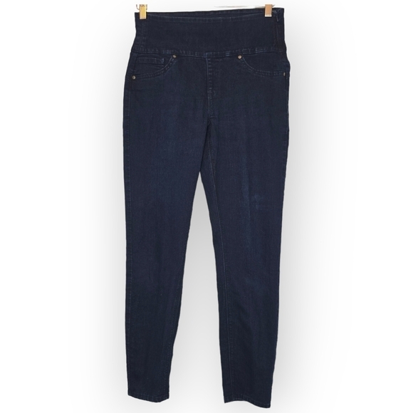 SPANX‎ Ready To Wow Jean Ankle Leggings Women's Large Blue Dark Wash High Rise - Picture 3 of 14